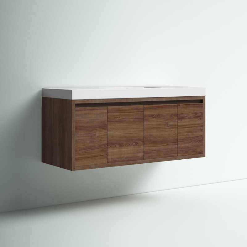 Mercury Row® Altenburg 48.5'' Wall Mounted Single Bathroom Vanity with